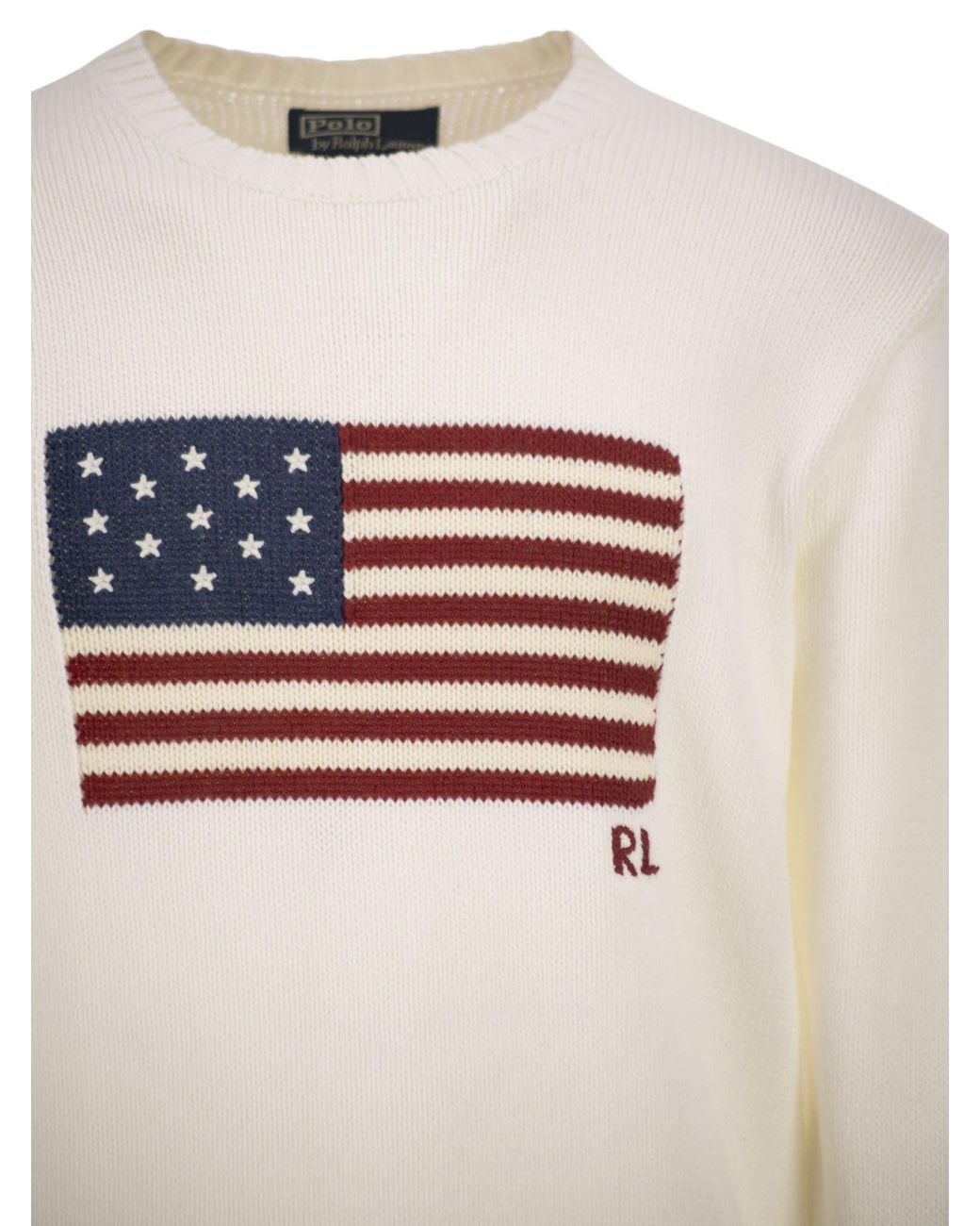 Polo Ralph Lauren Iconic Flag Shirt in White for Men | Lyst