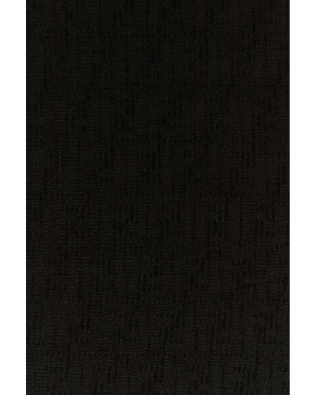 Fendi Black Wool Blend Scarf