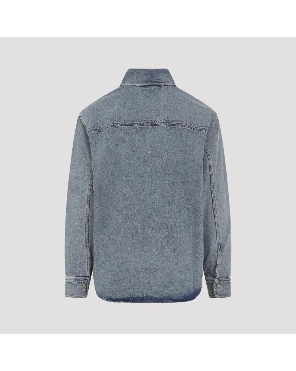 AMI Blue H Denim Jacket Light for men
