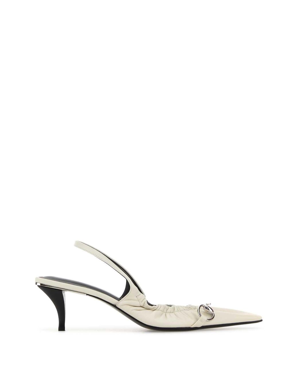 Gucci White Slingback