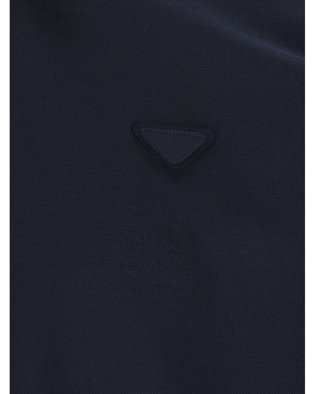 Prada Blue Short Sleeve Polo Shirt for men