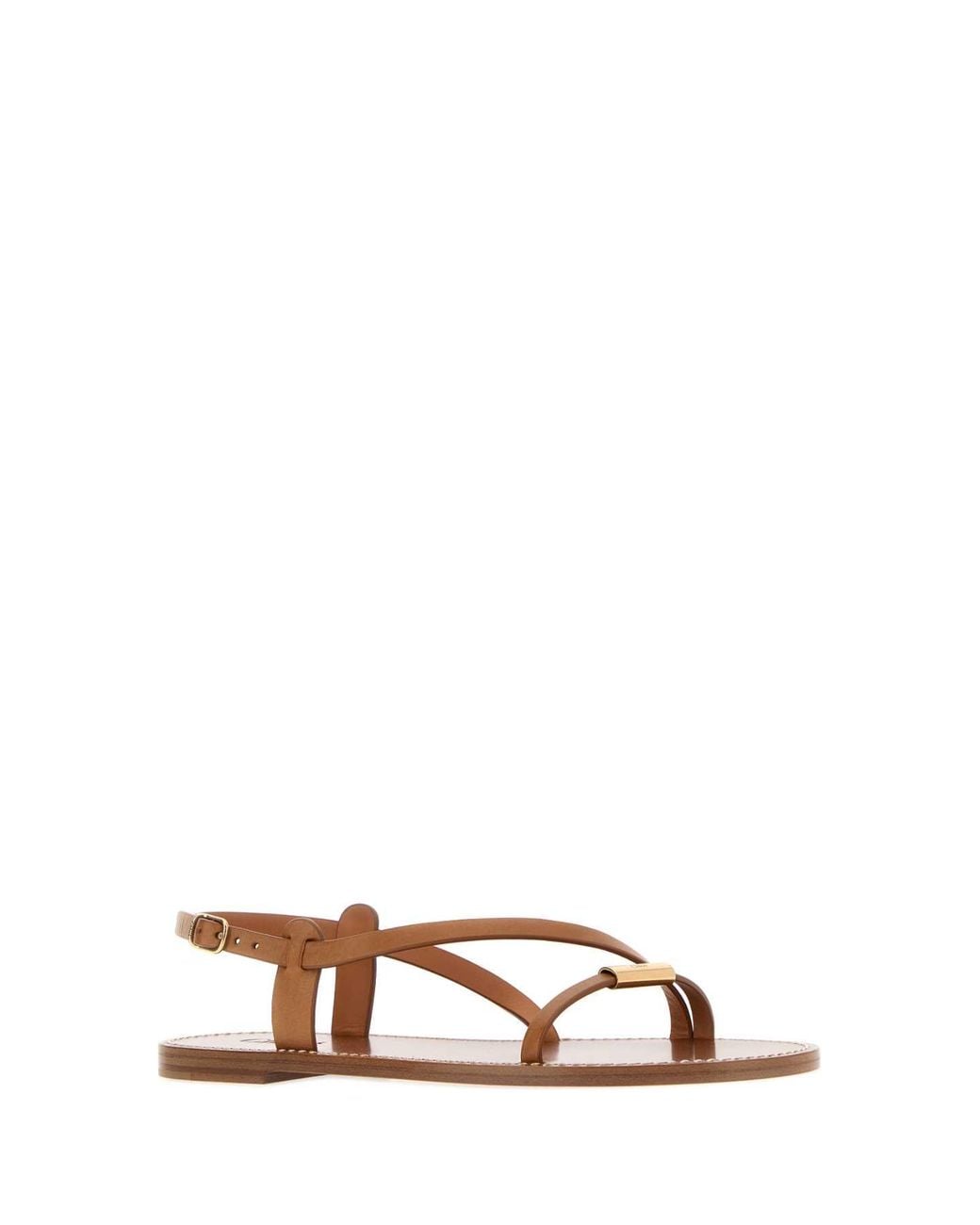 Chloé Brown Leather Matilda Sandals