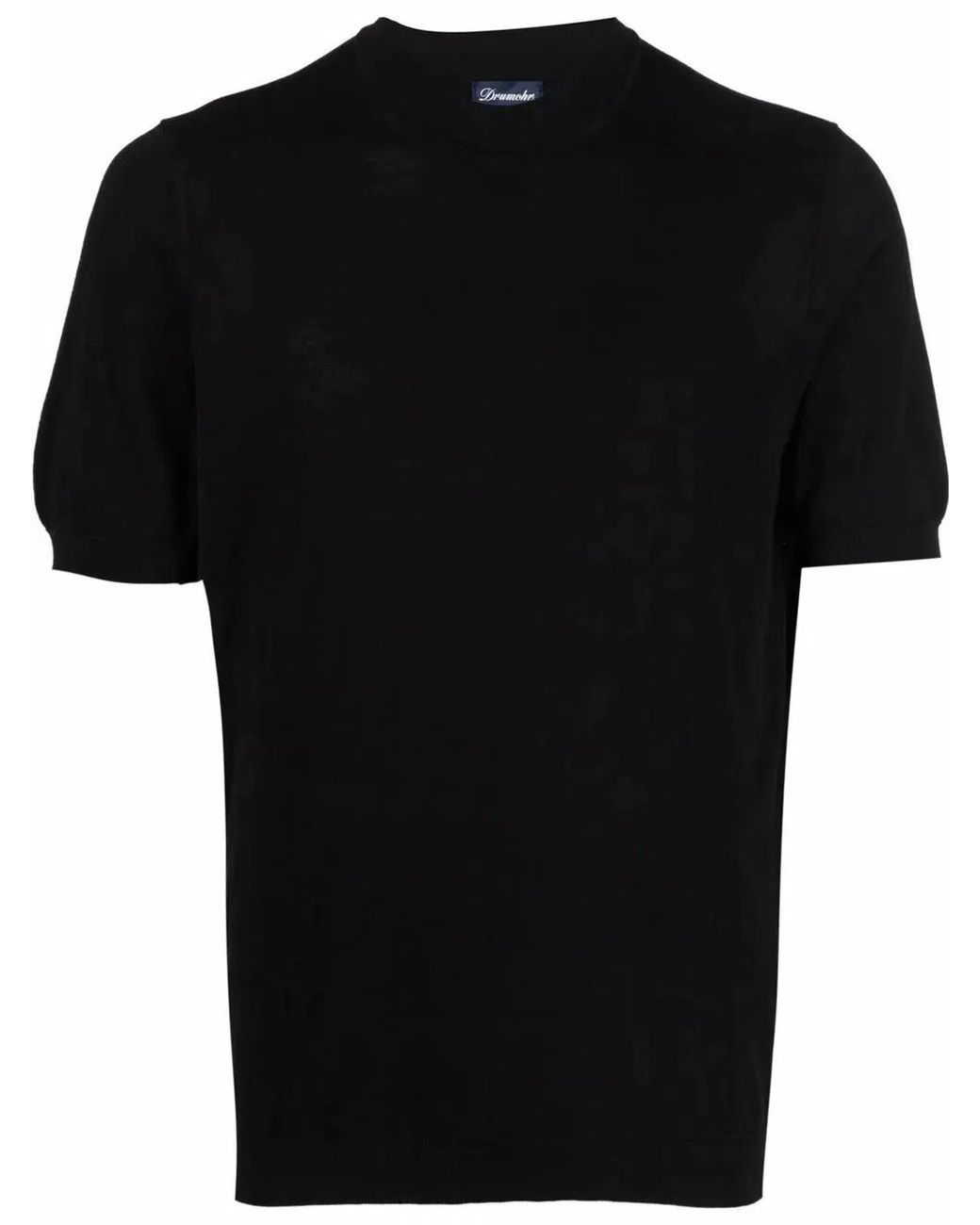 Drumohr Black Short Sleeves Turtle Neck T-Shirt for men