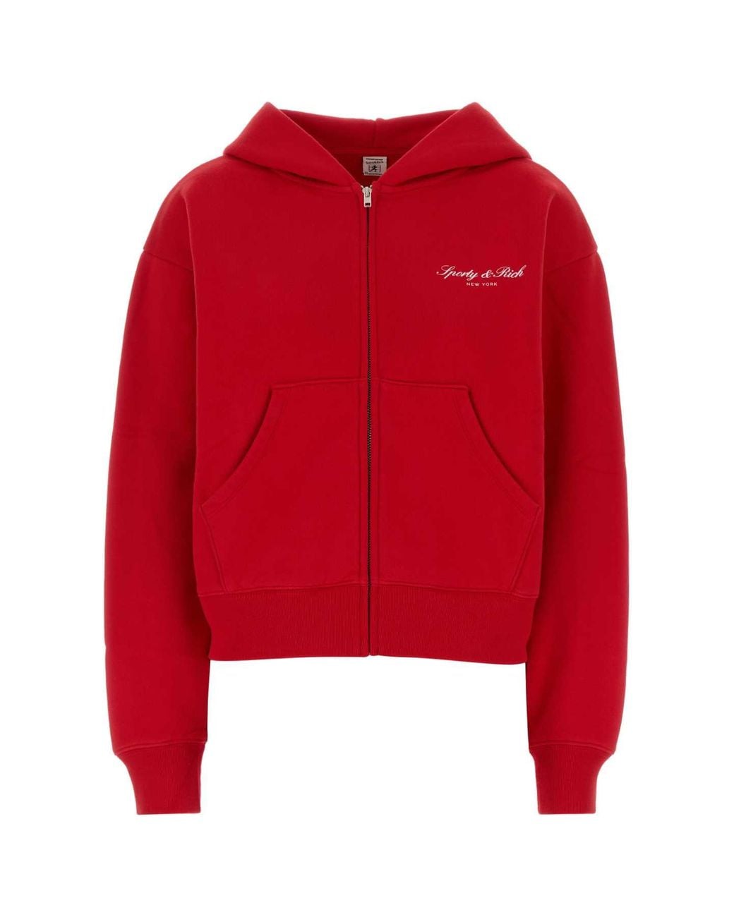 Sporty & Rich Red Sporty Cotton Sweatshirt