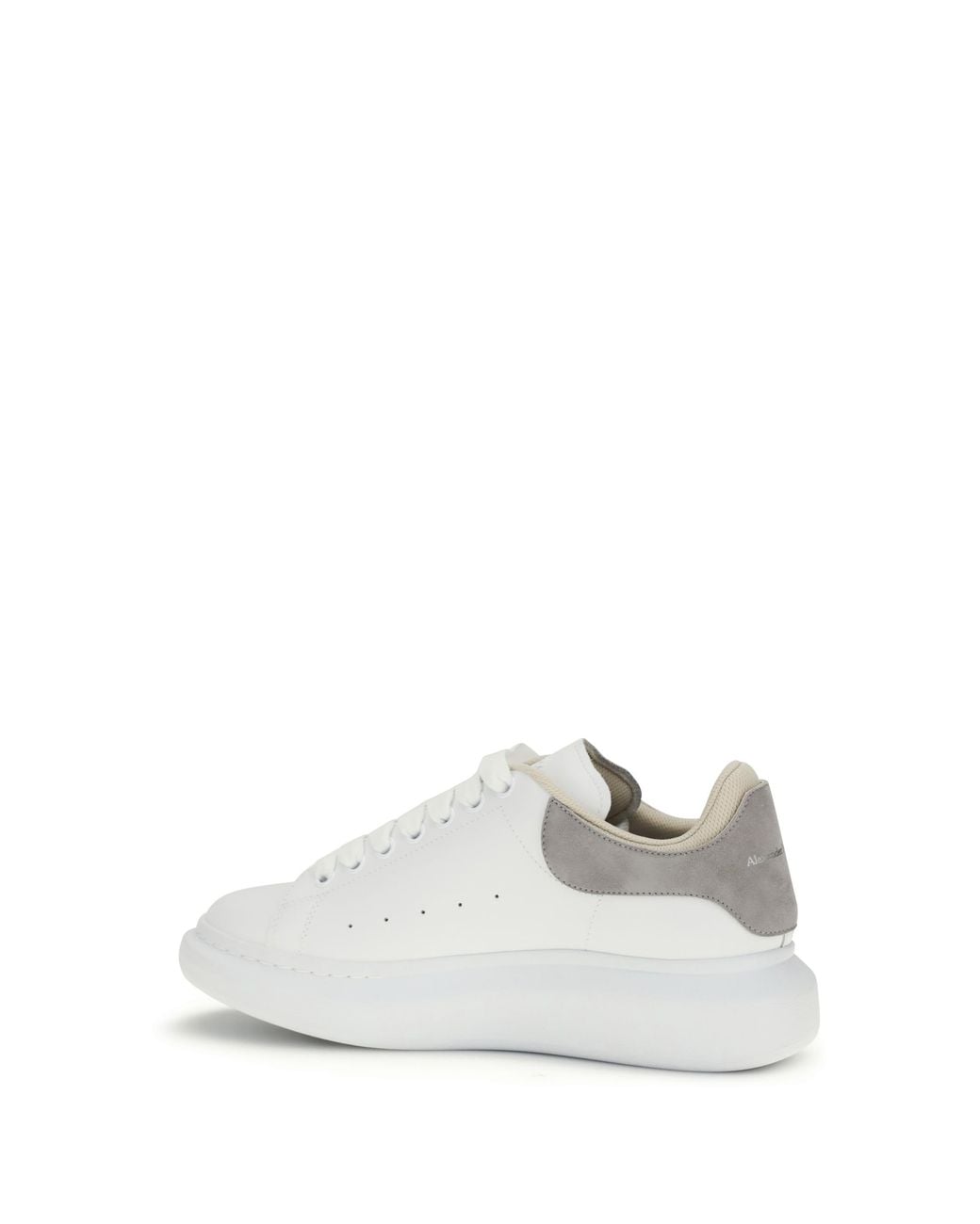 McQueen White Oversized Sneakers With Suede Heel Tab for men