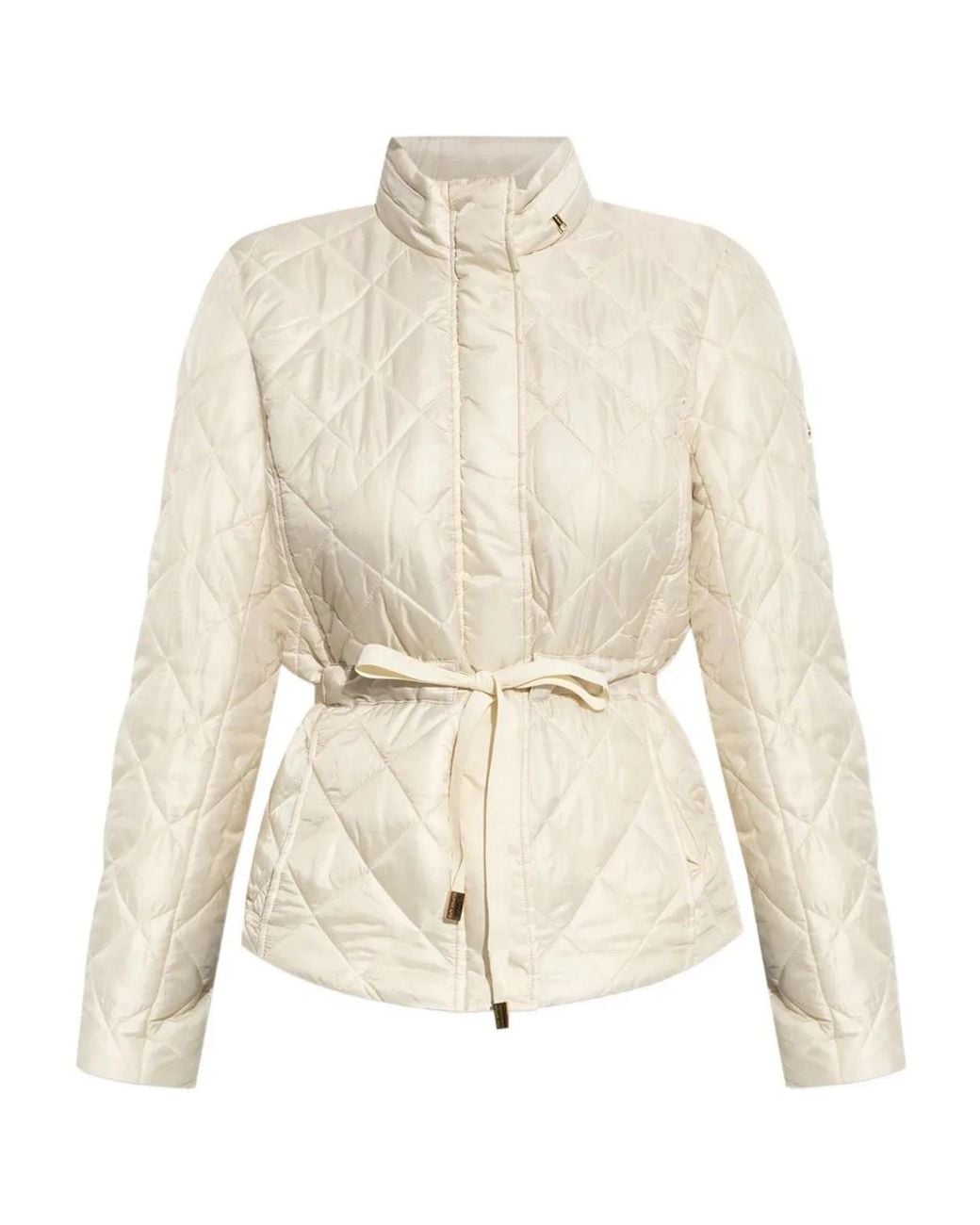 MICHAEL Michael Kors White Eco Belted Puffer Jacket