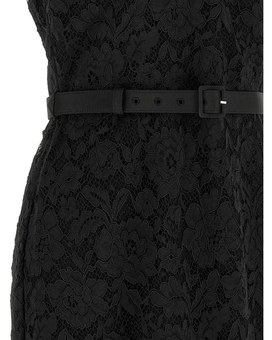 Self-Portrait Black Self Portrait Lace Dress With Collar
