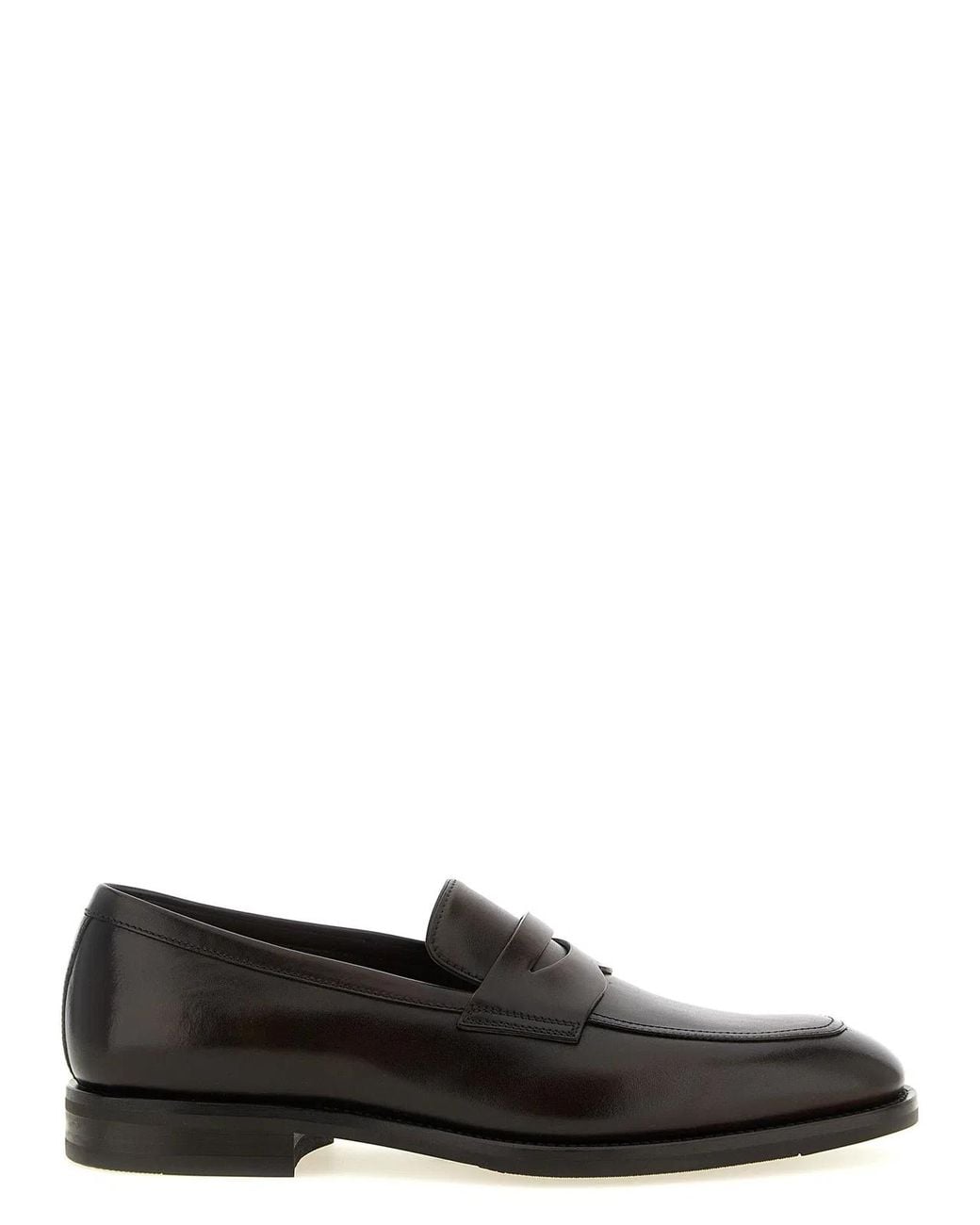 Santoni Black 'Gregor' Loafers for men