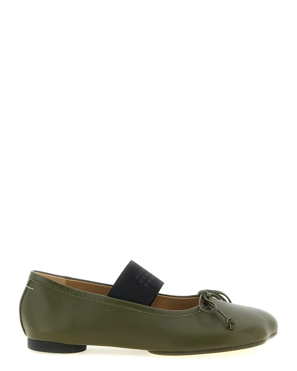 MM6 by Maison Margiela Green 'Anatomic Numeric' Ballet Flats