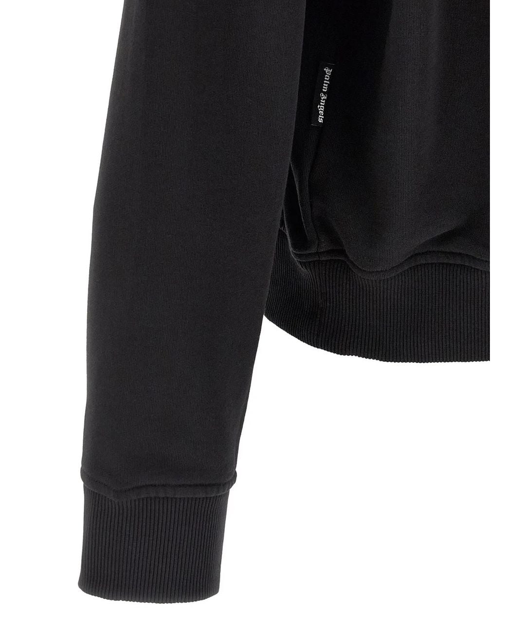 Palm Angels Black 'Neck Logo' Sweatshirt for men