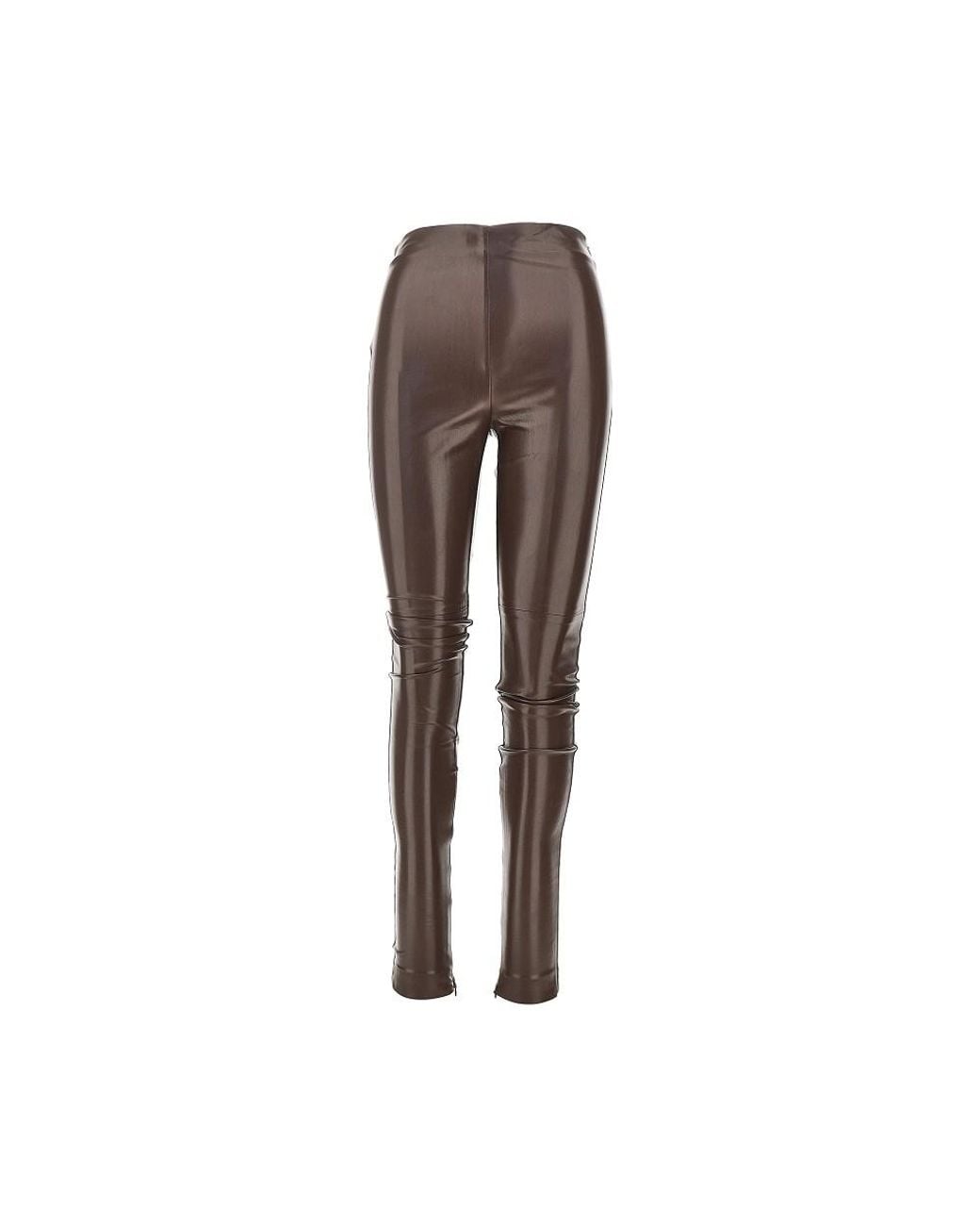 ANDAMANE Brown New Holla Vegan Leather Leggings