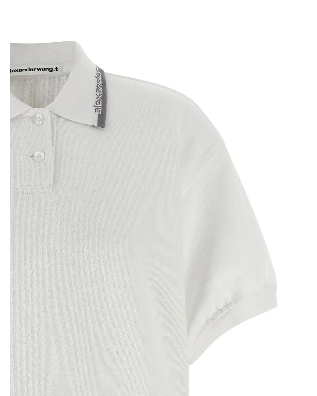 T By Alexander Wang White Intarsia Collar Dress