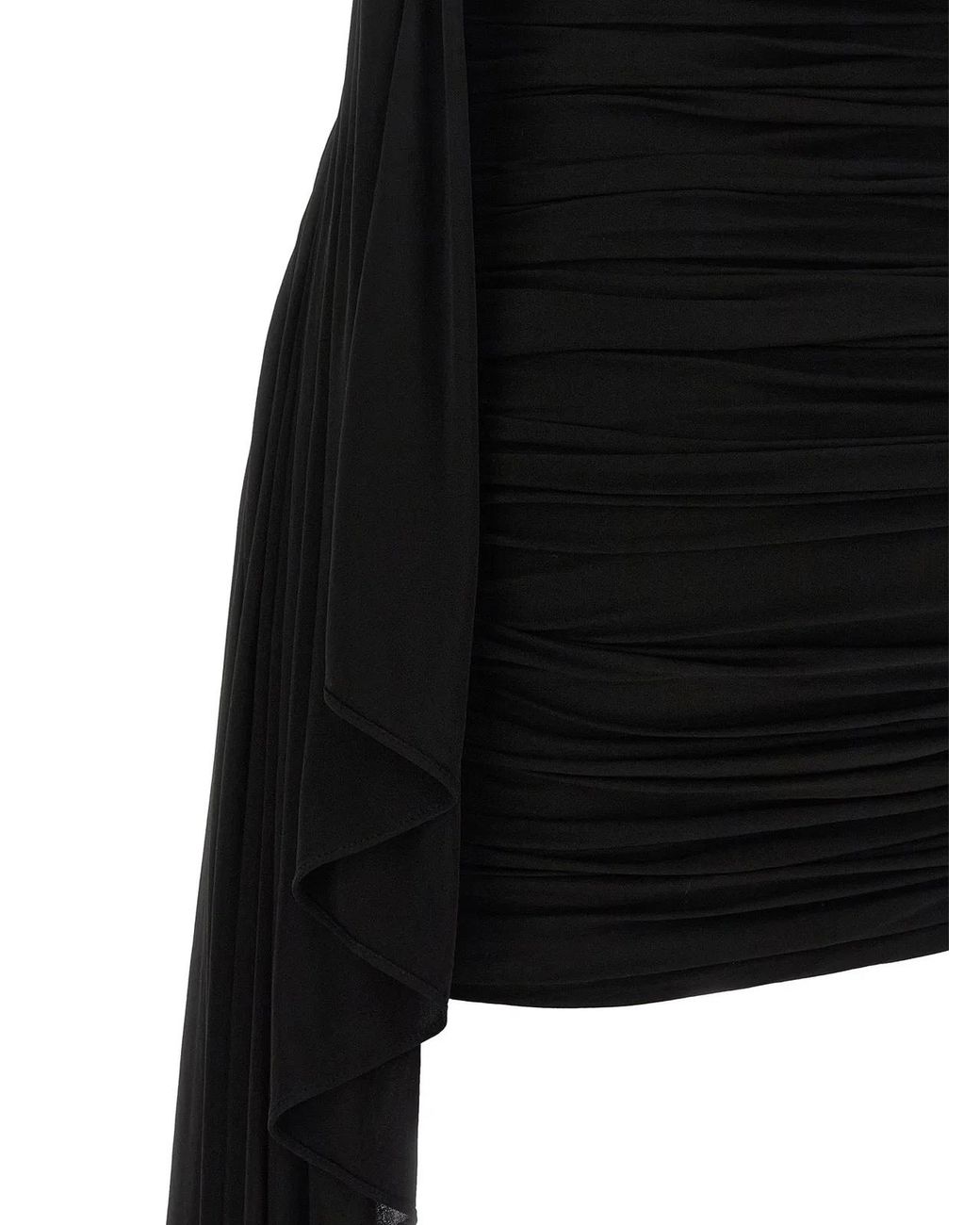 Alexander Wang Black Asymmetrical Draped Dress