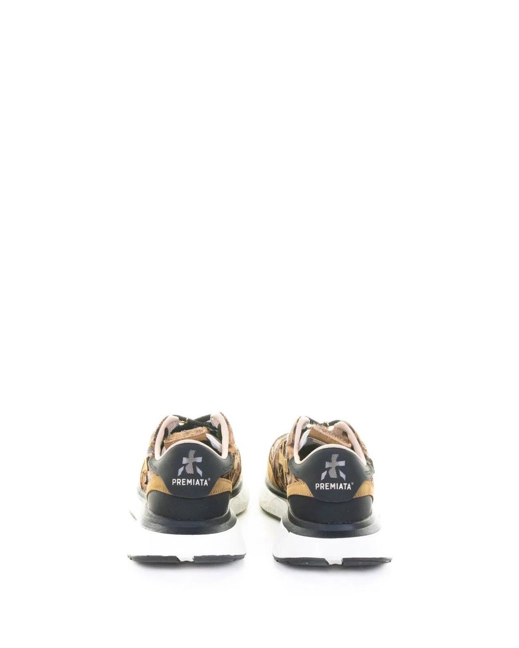 Premiata White Sneakers Textiel Leather Rubber