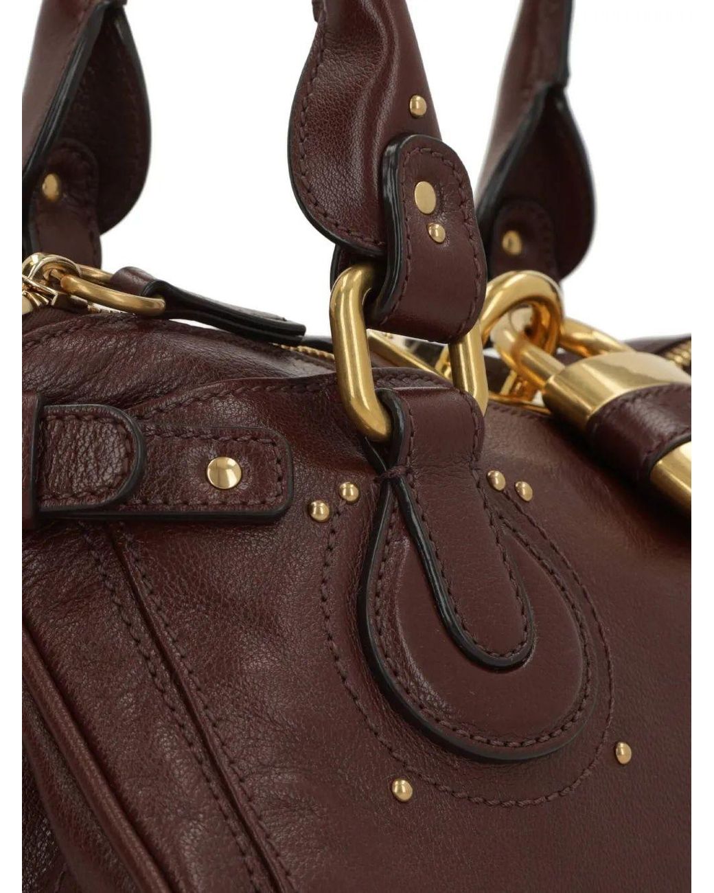 Chloé Brown Crafty Buffalo Leather Paddington Bag