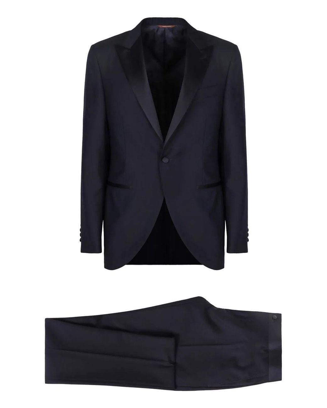 Canali Blue Two-Piece Wool Suit for men