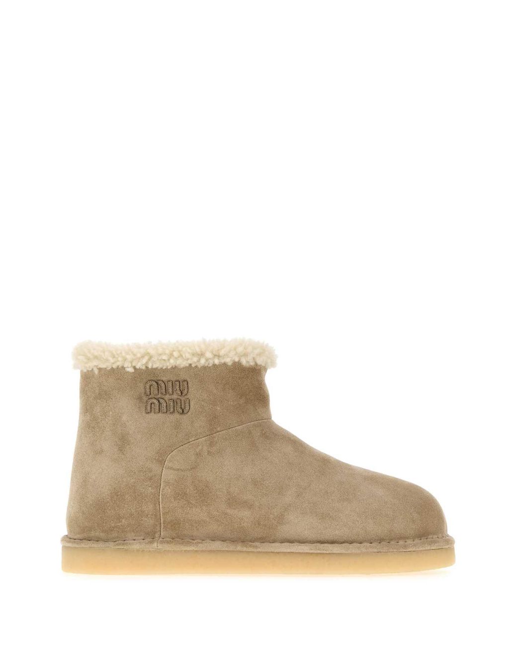 Miu Miu Brown Suede Ankle Boots