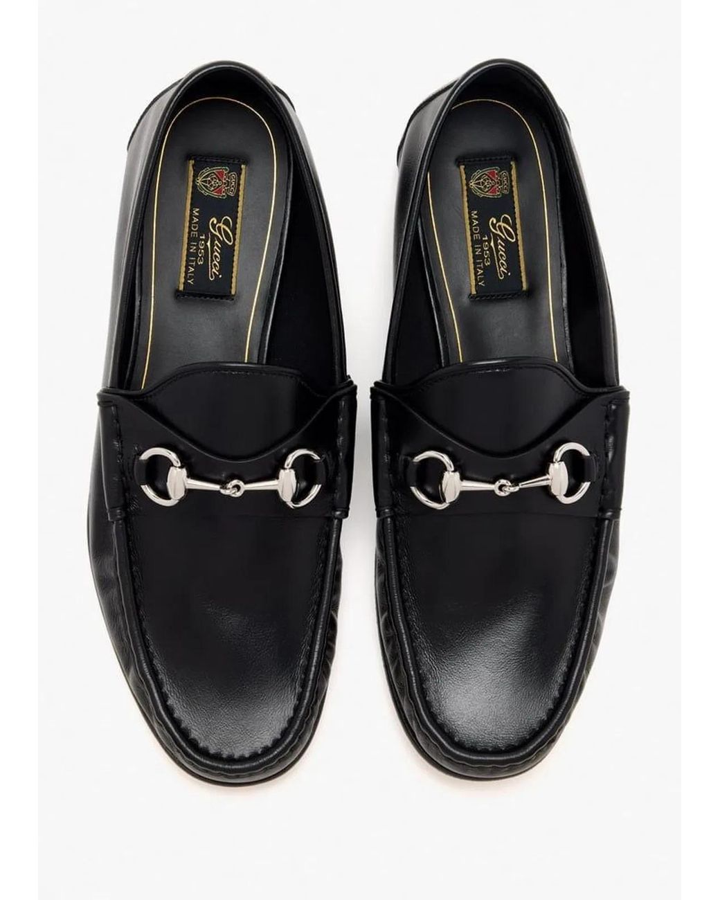 Gucci Black Leather Loafer With Metal Detail for men