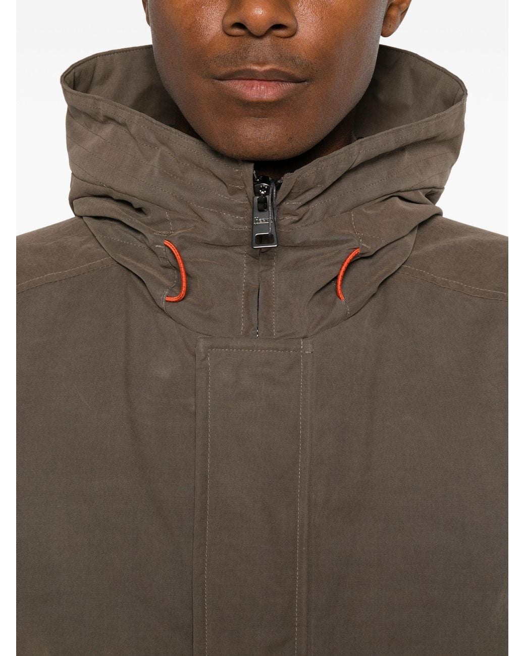 Herno Brown Cotton Blend Jacket for men