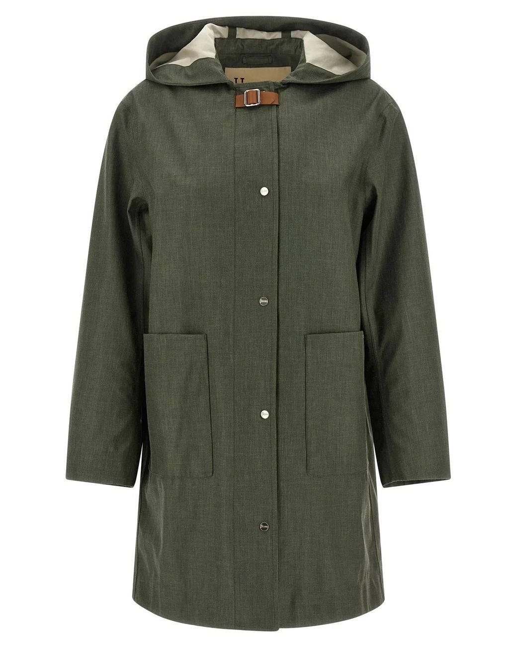 Herno Green Linen Coat