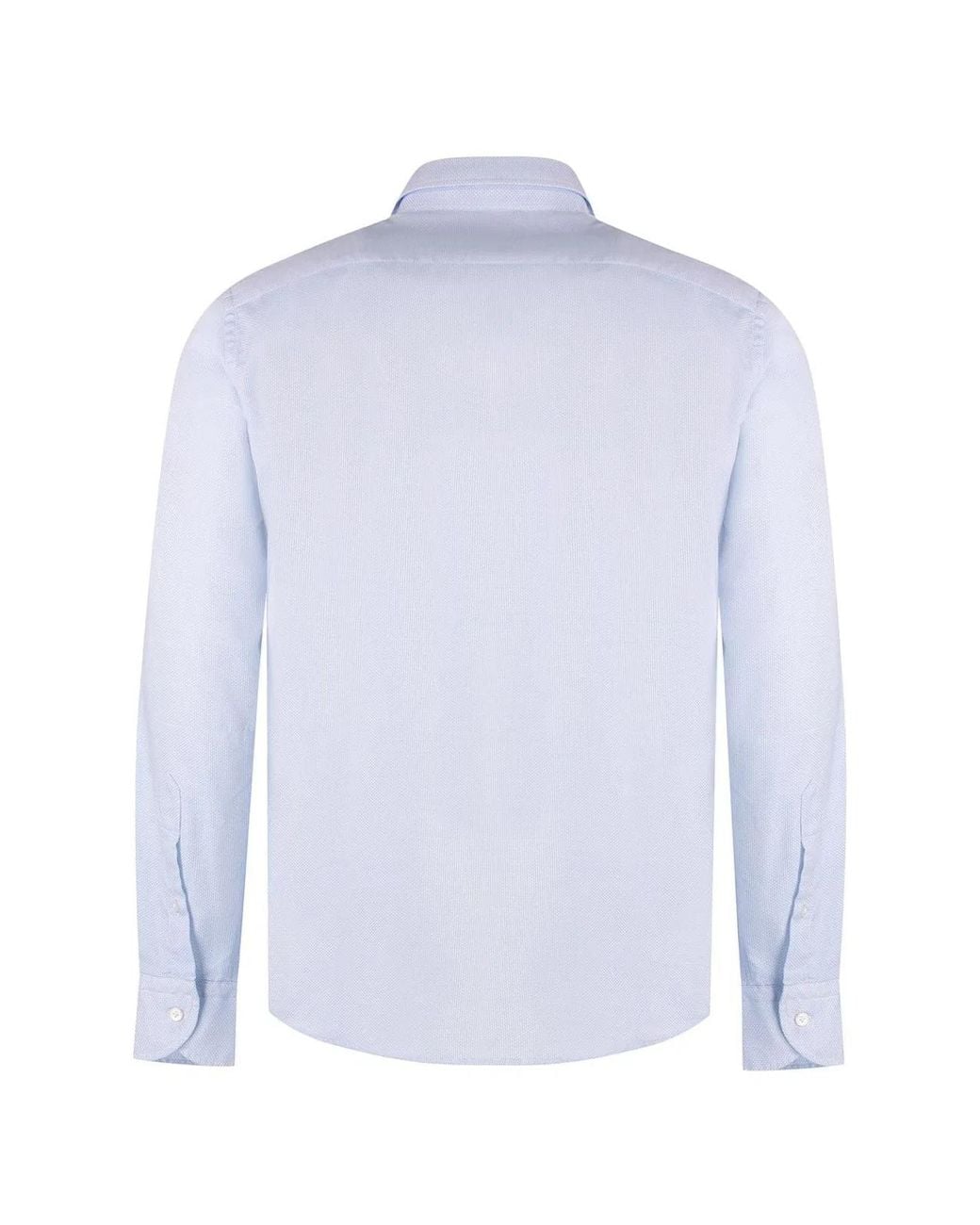 BASTONCINO White Printed Cotton Shirt for men