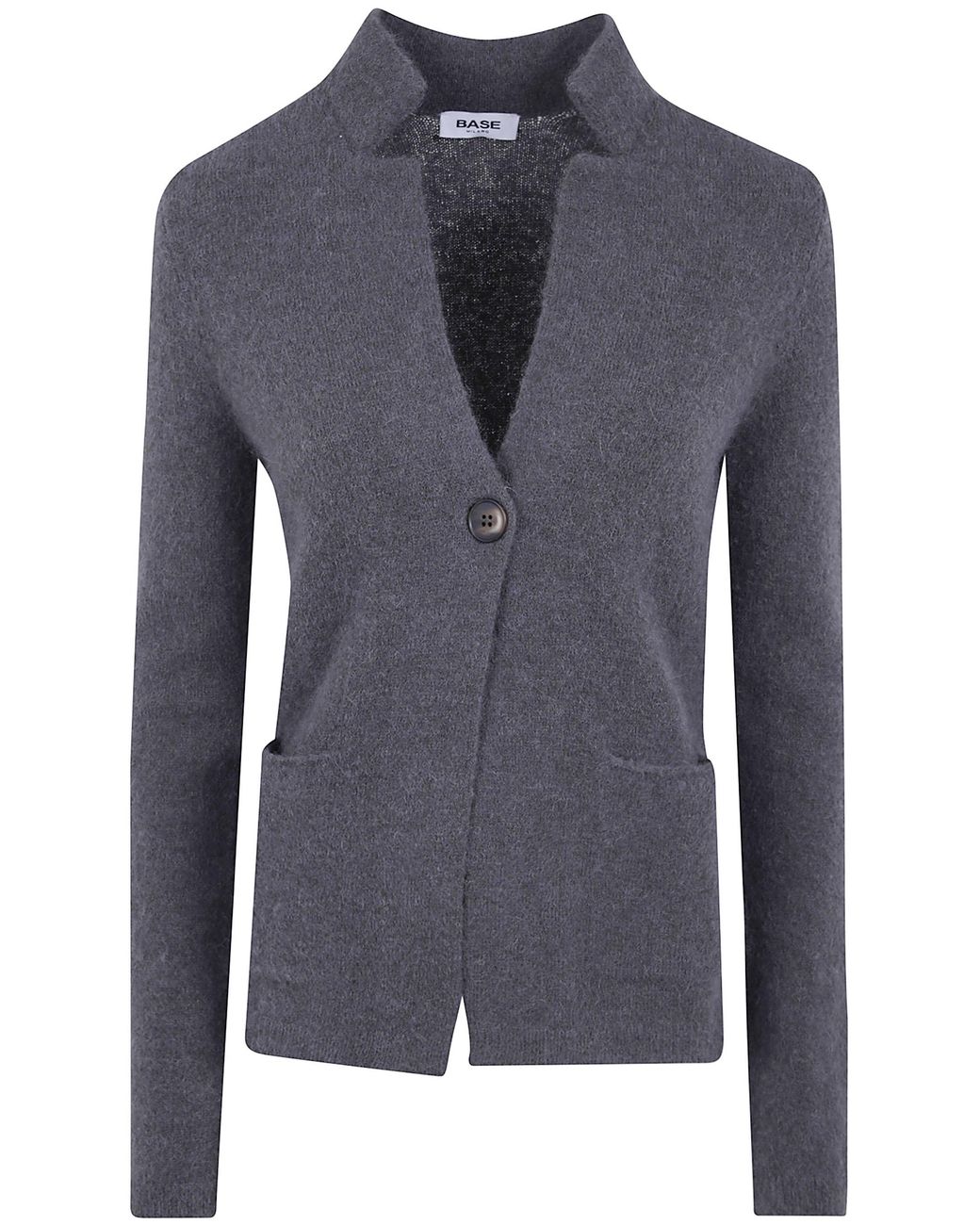Base London Blue Single Breasted Knitted Jacket