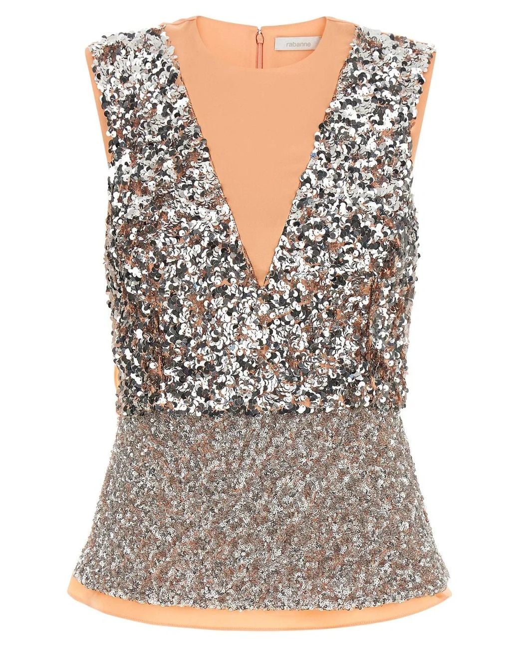 Rabanne Gray Sequin Top