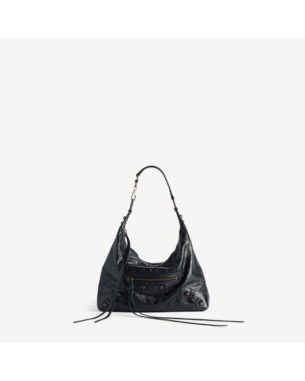 Balenciaga Black Small Le City Hobo Shoulder Bag
