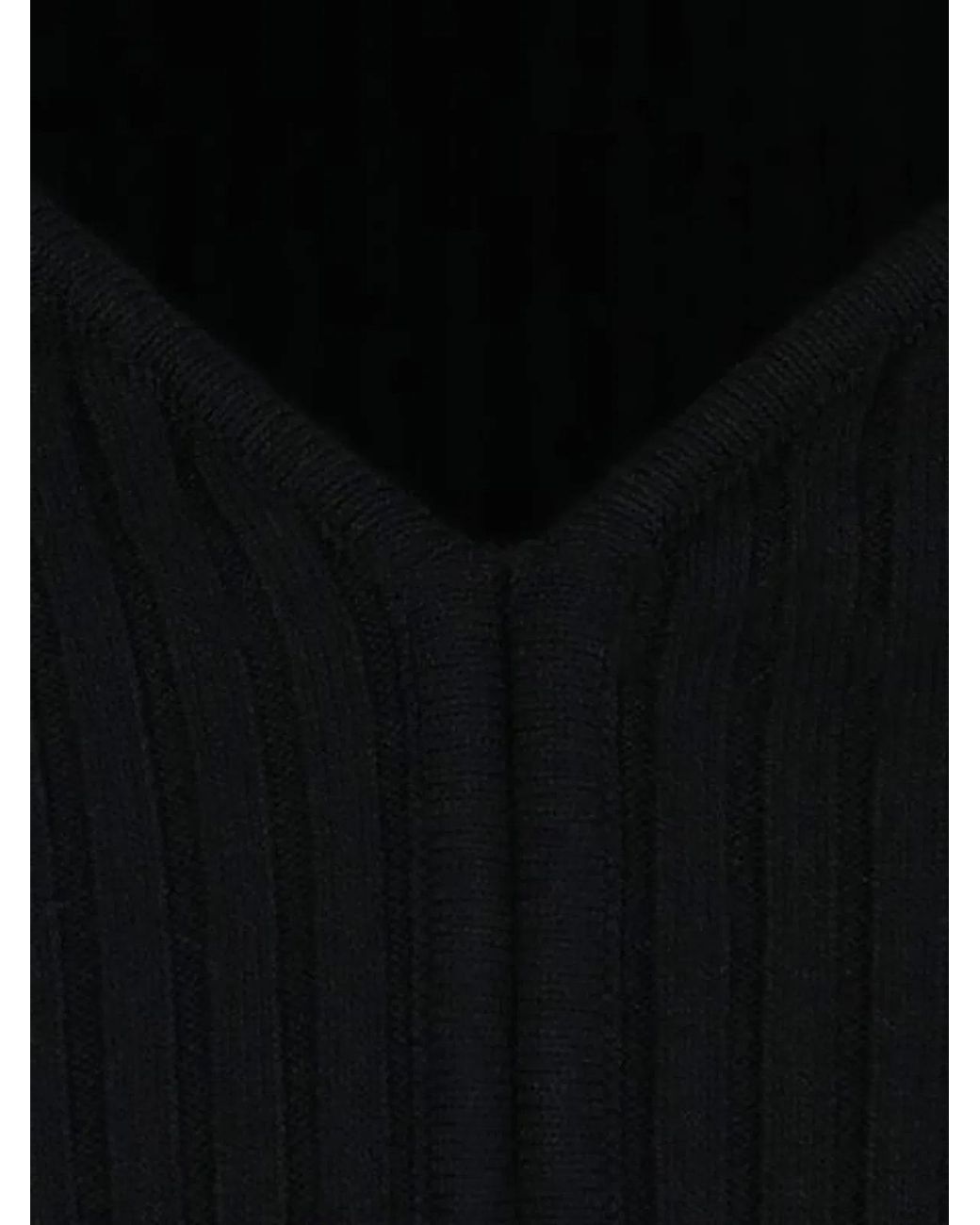 Courreges Black Courregès Raffia V Neck Jumper