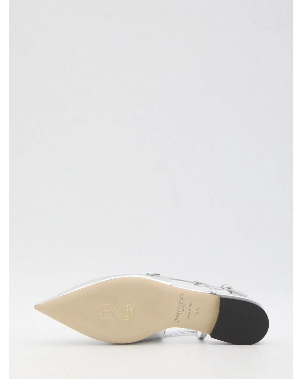 Jimmy Choo White Didi Leather Slingback Pumps