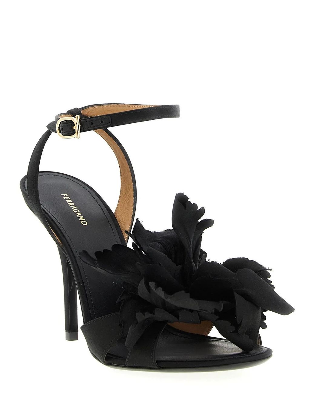 Ferragamo Black 'Ghilly' Sandals