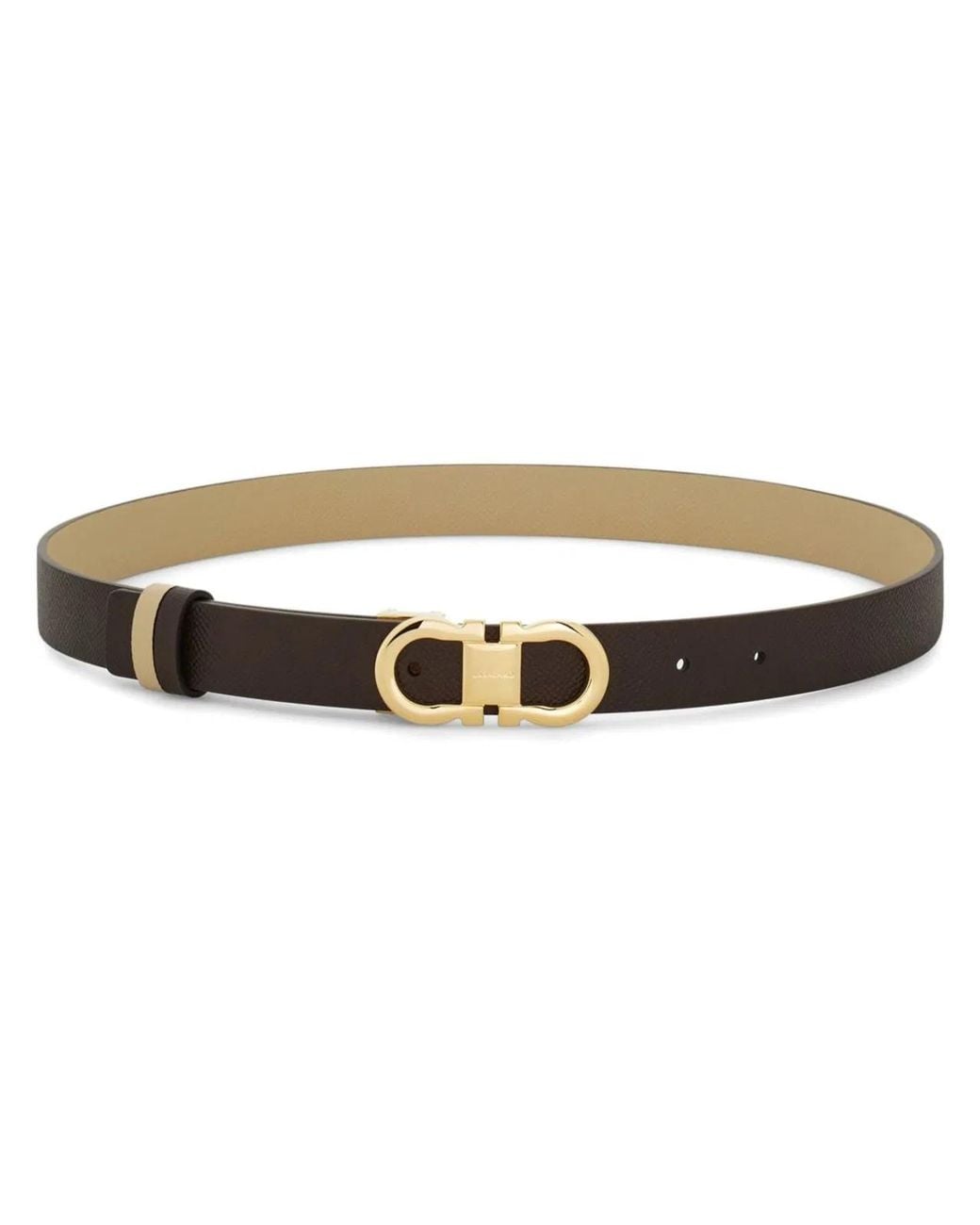 Ferragamo Metallic Reversible Gancini Belt