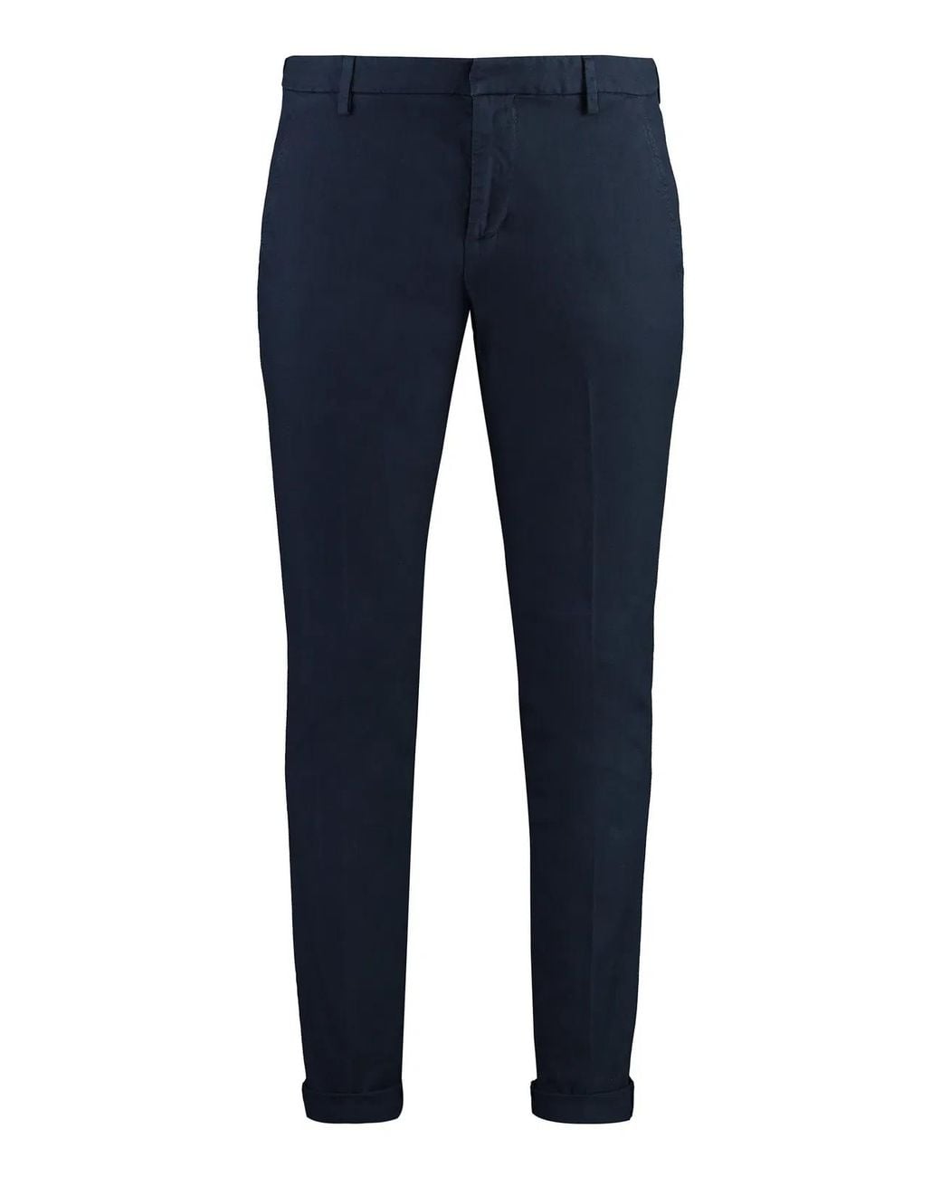 Dondup Blue Gaubert Cotton Chino Trousers for men
