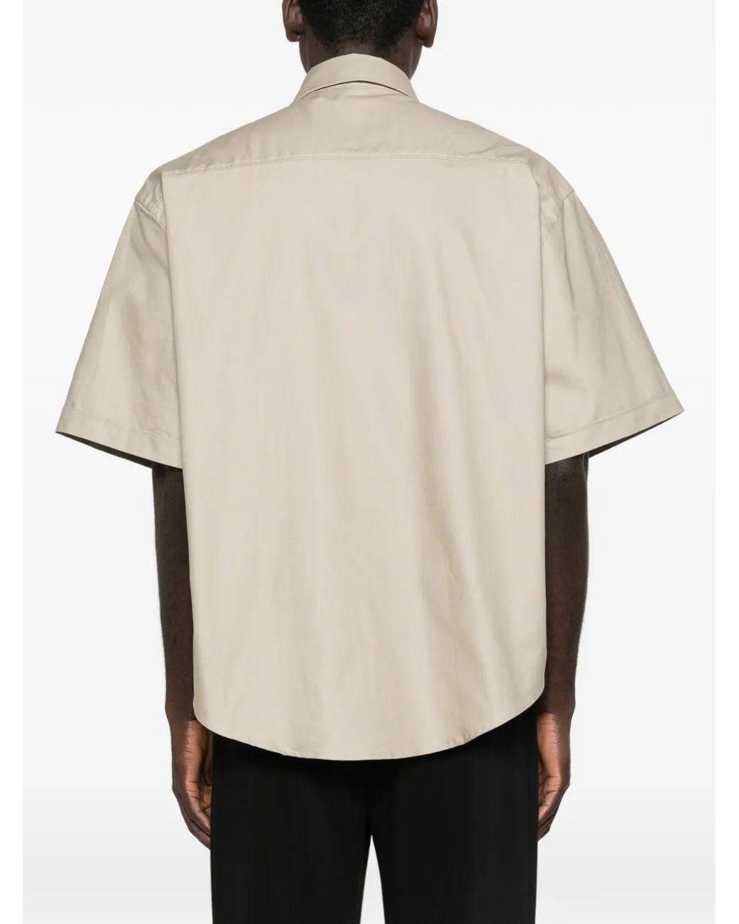 AMI White Boxy Shirt Ss for men