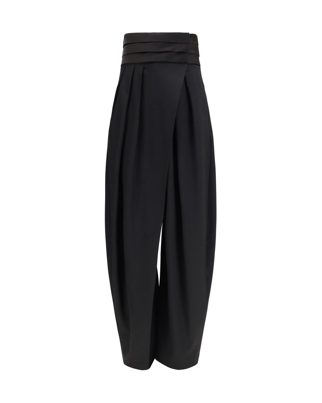 Alaïa Black Alaia Rounded Tuxedo Wool Pants