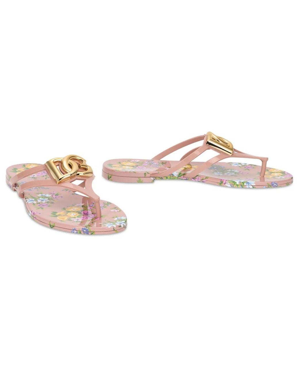 Dolce & Gabbana Multicolor Dolce & Gabbana Rubber Slide With Logo