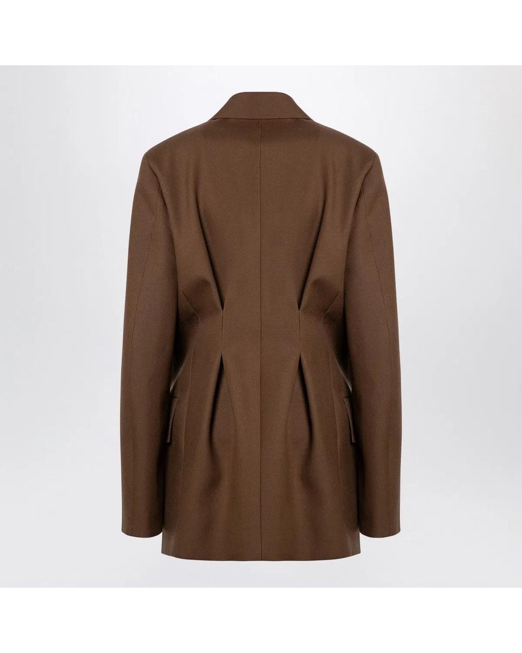 Jil Sander Brown Wool Double-Breasted Jacket