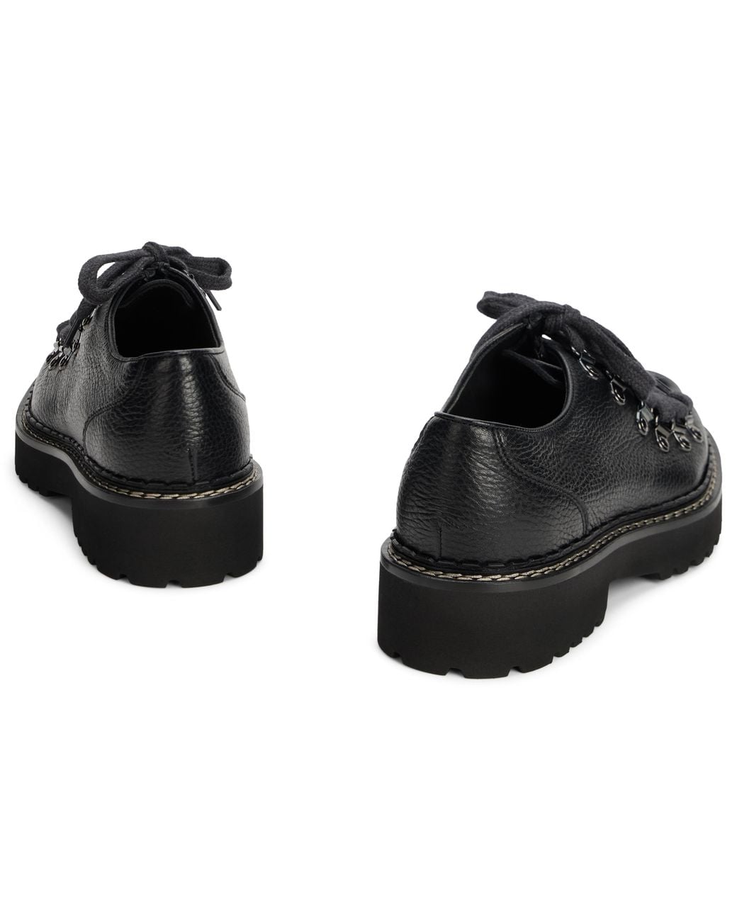 Doucal's Black Laced Leather Shoes