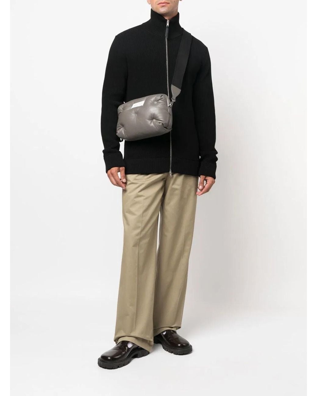 Maison Margiela Black Cardigan Con Zip for men