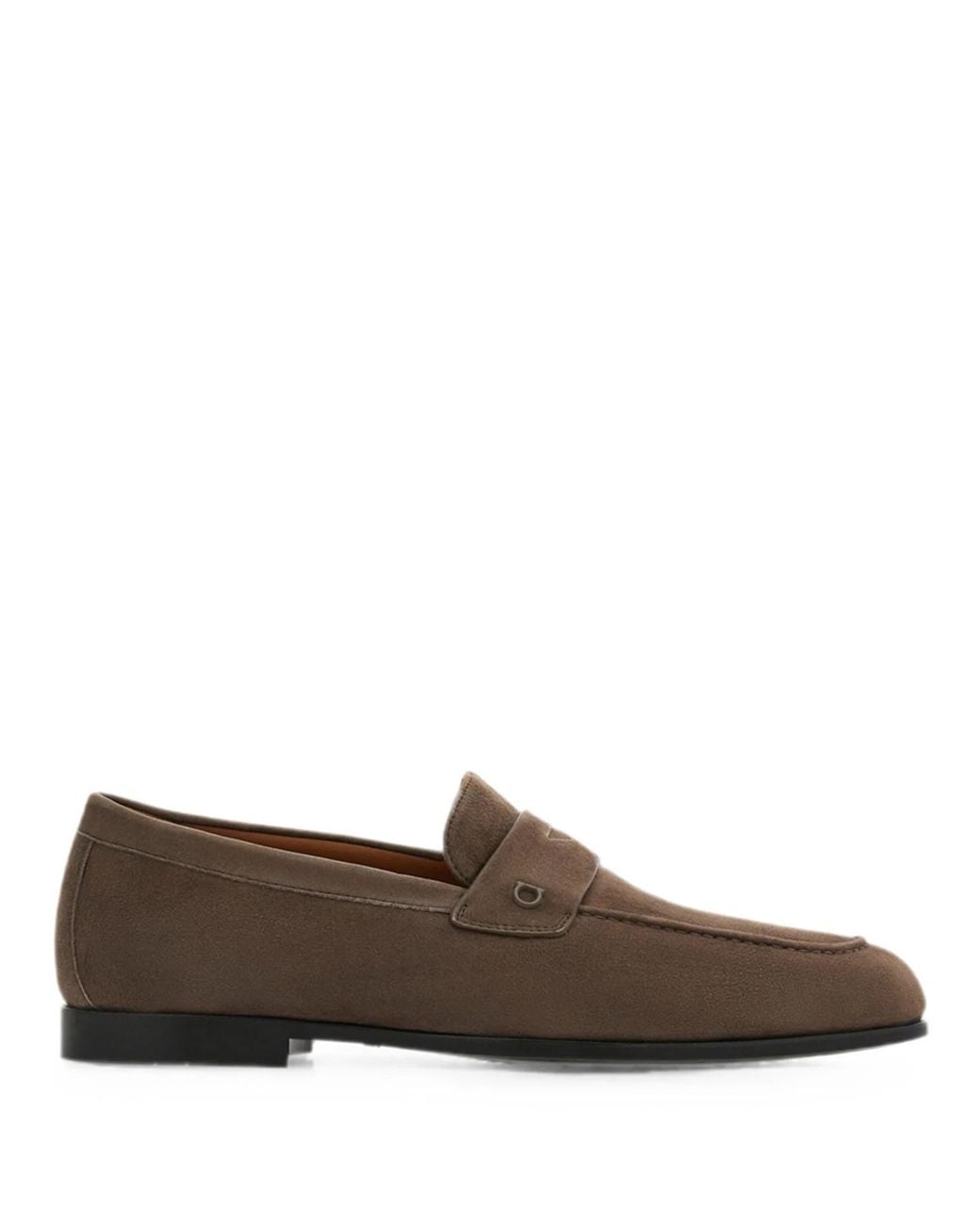 Ferragamo Brown Slip On Loafers for men