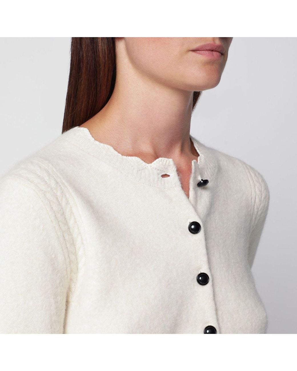 Isabel Marant Brown Isabel Marant Etoile Naia Ecru Cardigan