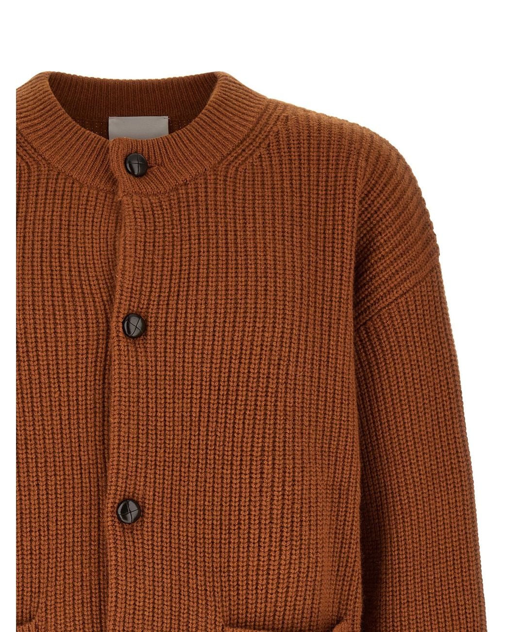 Isabel Marant Brown Ribbed 'Mael' Cardigan for men