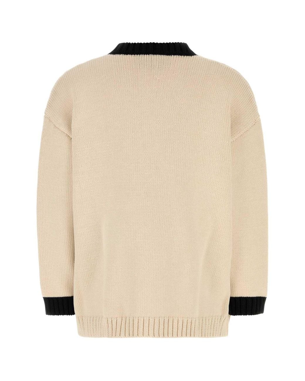 Valentino Garavani Black Sand Cotton Blend Cardigan