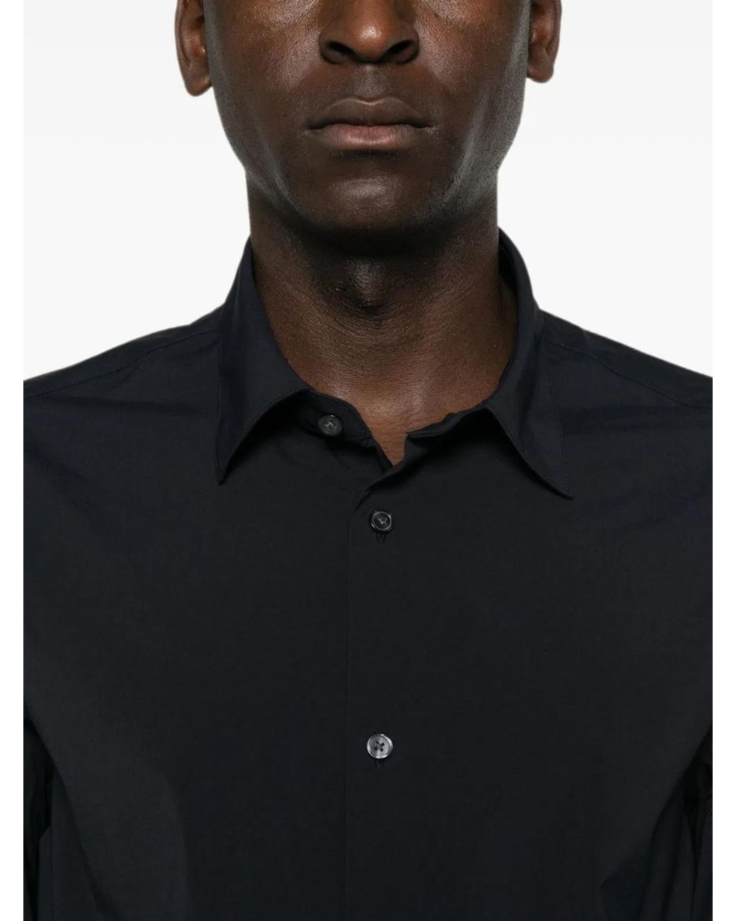 Emporio Armani Blue Nylon Shirt for men