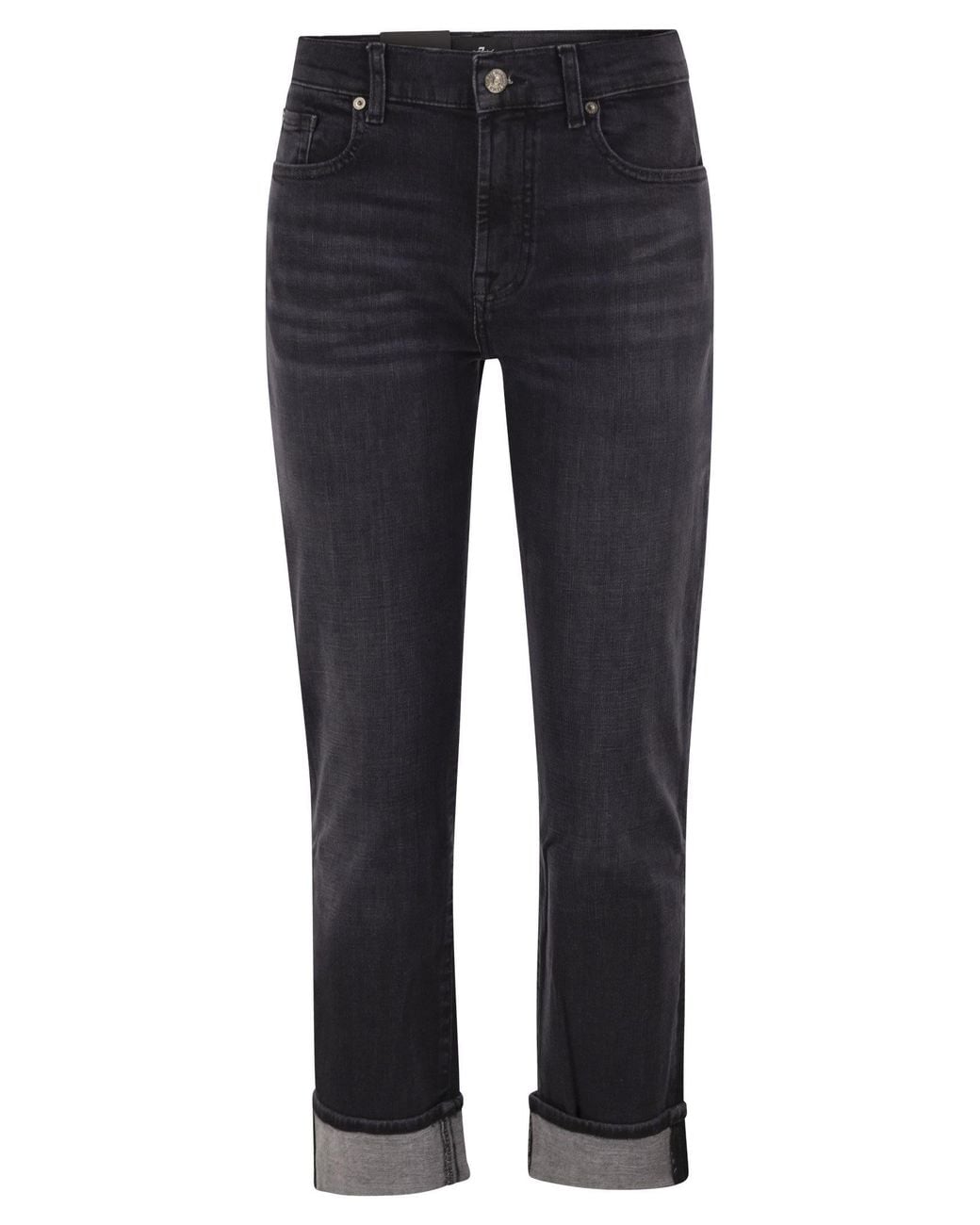 7 For All Mankind Blue Relaxed Skinny