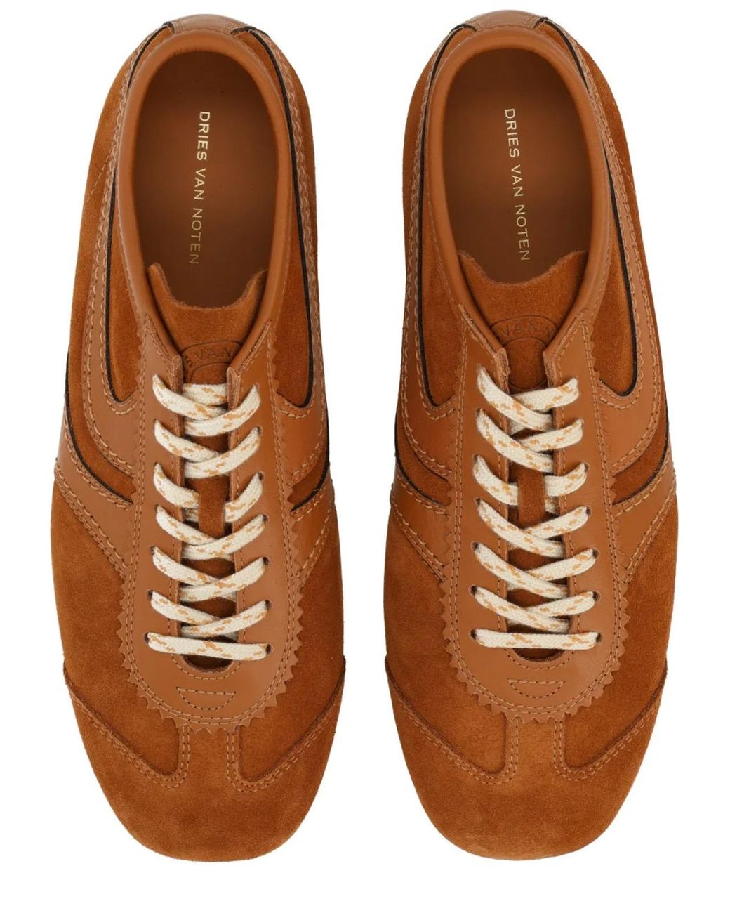 Dries Van Noten Brown Leather Sneaker