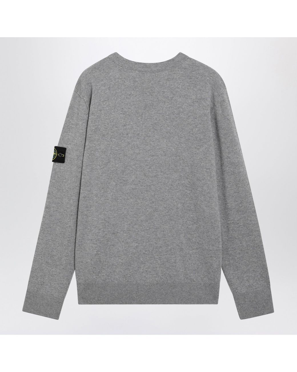 Stone Island Gray Melange Crewneck Sweater for men