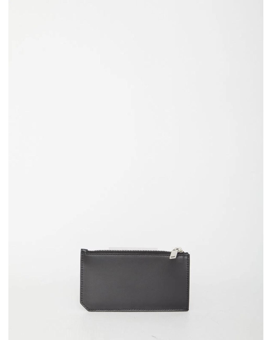 Saint Laurent White Leather Card Holder for men