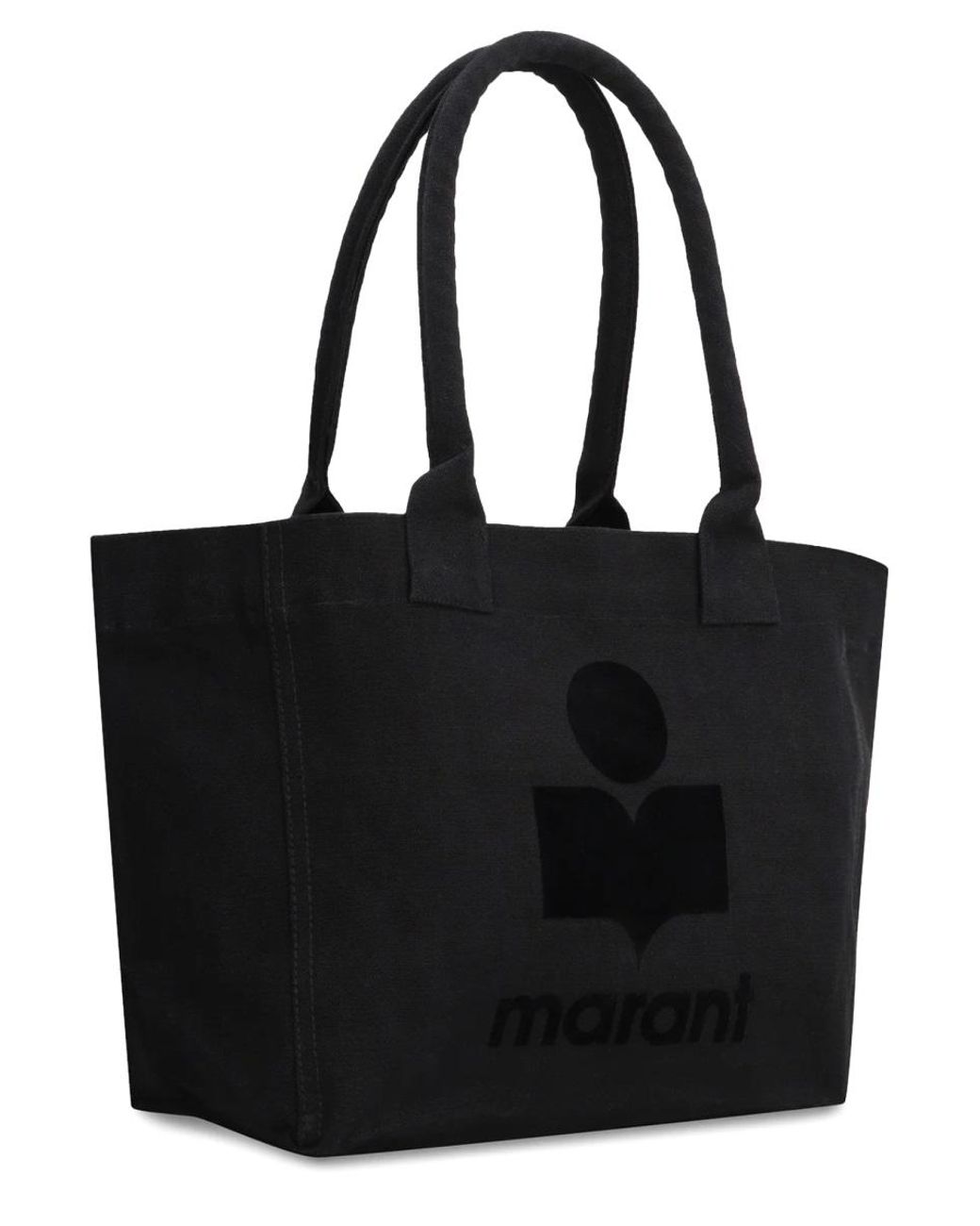 Isabel Marant Black Cotton Yenky Zipped Shopping Bag