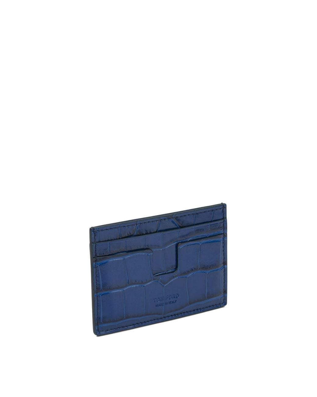 Tom Ford Blue "Tejus T Line" Card Holder for men